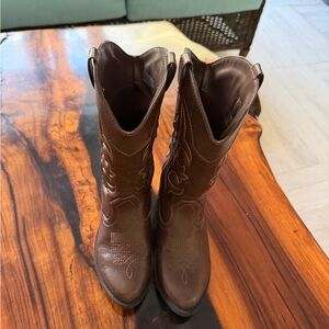 Cat & Jack Brown Kids' Western Cowboy Boots size 1 kids